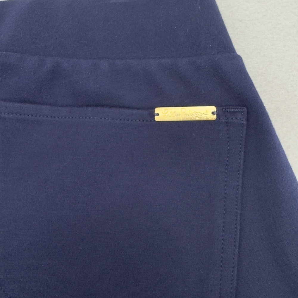 Women's Lilly Pulitzer Navy Blue Stretch Pants/Slacks. Size MED - Picture 6 of 12